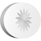Ekena Millwork Standard Dalton Flower Rosette With Square Edge, 8"W x 5 1/4"H x 3/4"P ROSP080X053X075DAL09 - alternate 1